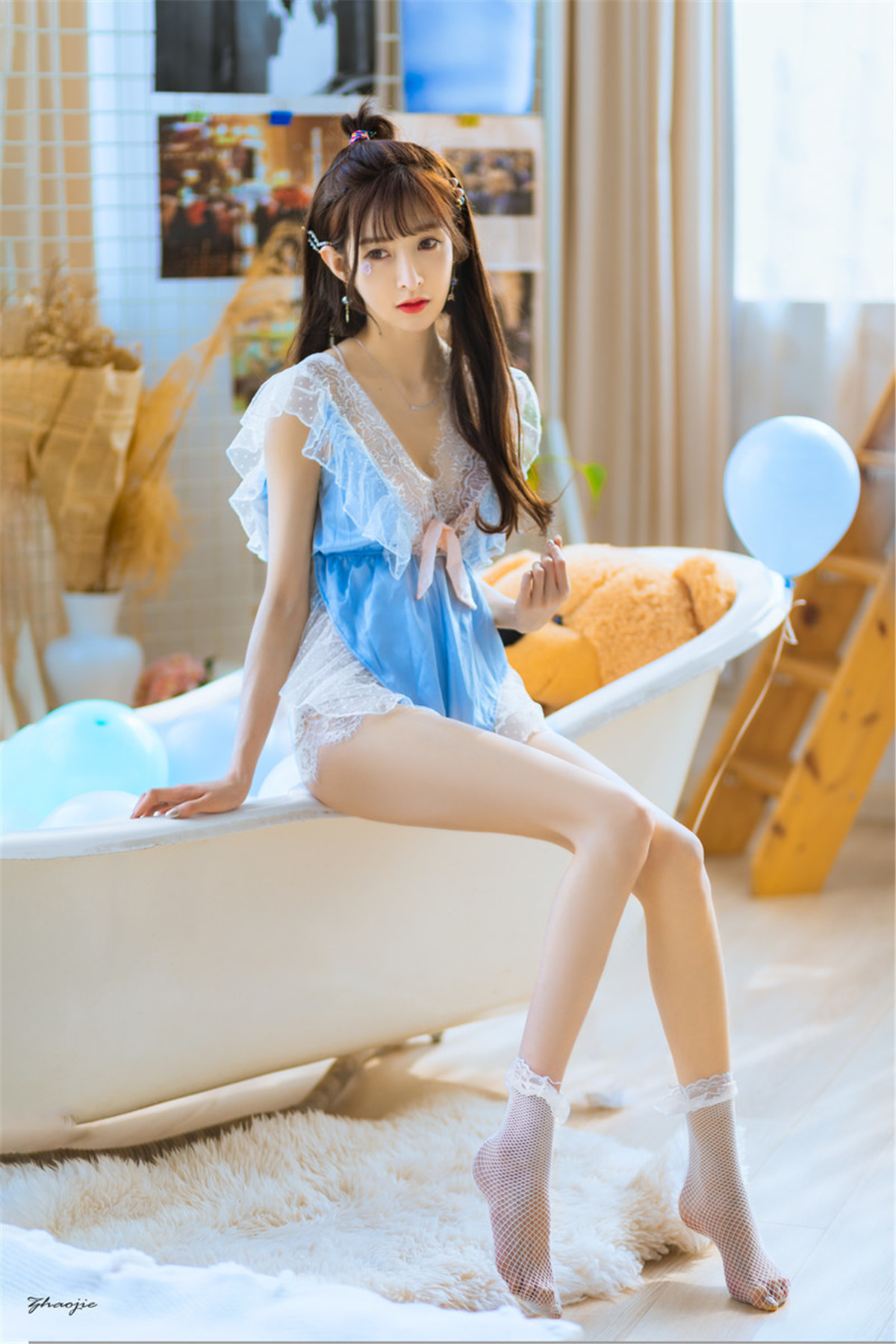 王羽杉 蕾丝连体比基尼[39P-6MB]